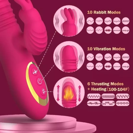 Пульсатор с клиторальным отростком кролик XXOO (Docoo)